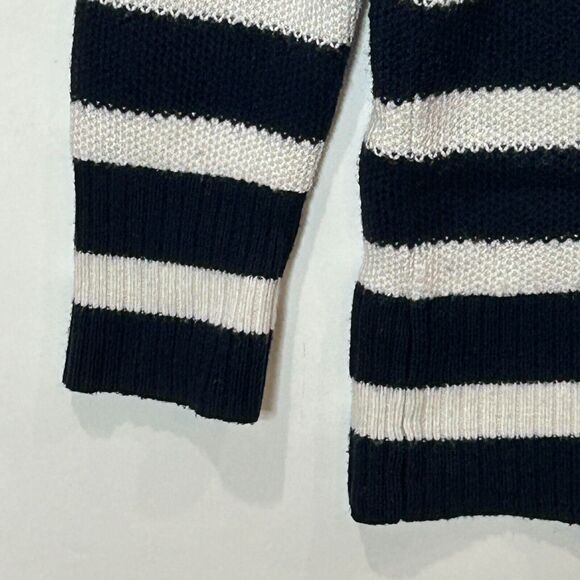 Athleta Kennewick Breton Oversized Stripe Sweater Navy Blue/White Women's Medium - Picture 7 of 13